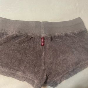 Hard tail grey terry cloth shorts